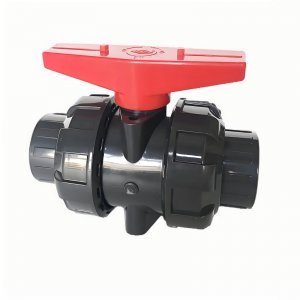 带平台的UPVC承插球阀，可加装电气动执行