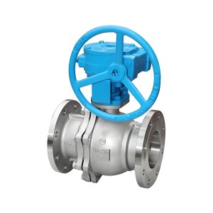 Q341F-16P DN50，DN100不锈钢涡轮法兰球阀